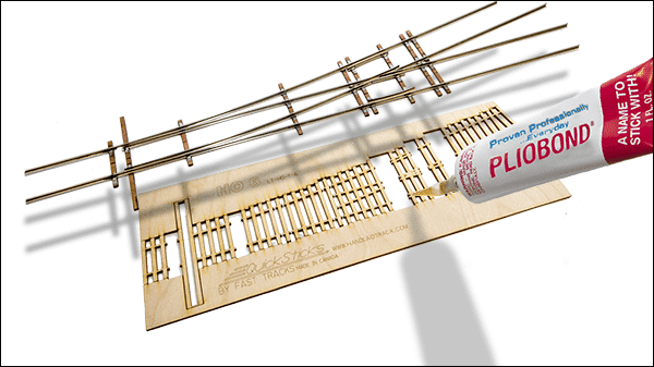 Gluing QuickSticks in place